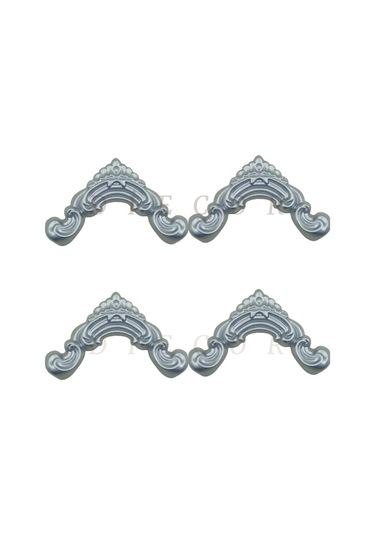 Diecor Dekoratif Polimer 2,5 Cm Duvar Çıtası Uyumlu Köşe Motifi Gümüş 16 X 16 Model:xa85