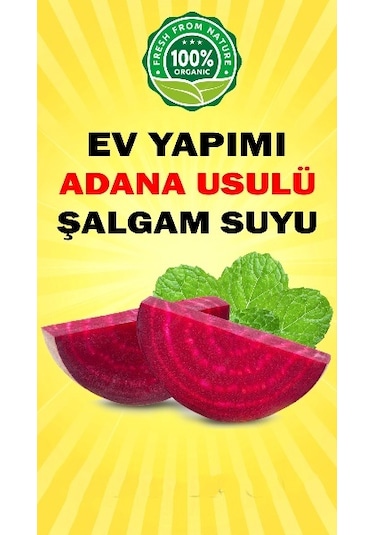Organik Ev Yapımı Adana Usulü Şalgam Suyu 5 L