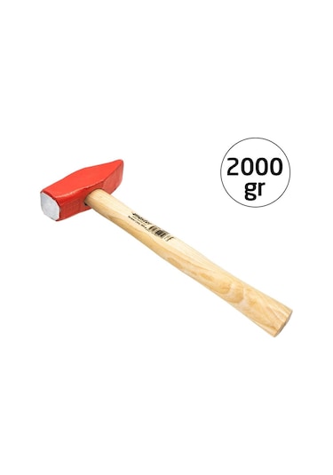 Master 500757 Ahşap Saplı Tesviyeci Çelik Çekiç - 2000 Gr