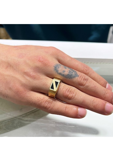 Erkek Kare Altın Yüzük