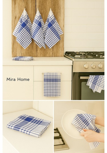 5 Li Mutfak Kurulama Bezi Alman Peçetesi 100 Pamuklu Mavi