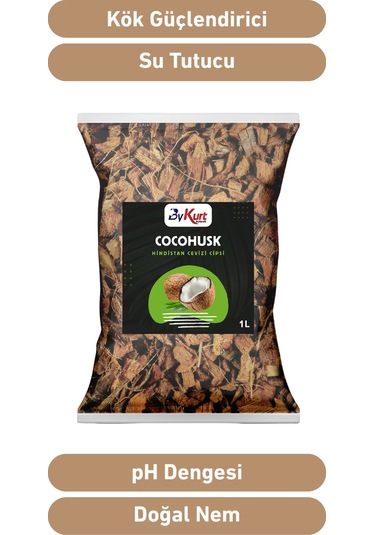 Bykurt Cocohusk 1l Hindistan Cevizi Cipsi Orkide Bakımı Ve Kök Gelişimi İçin Doğal Malzeme 1 Litre