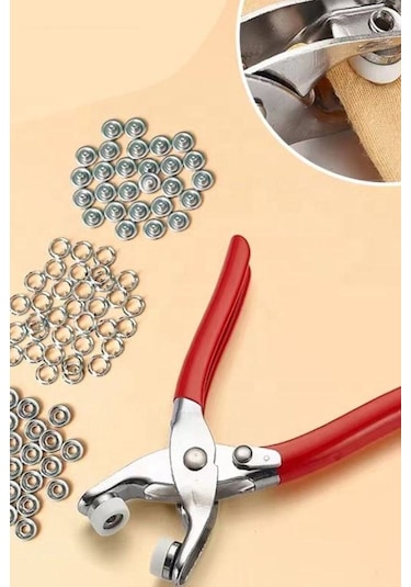 Dikiş Projelerinde Kullanımı Kolay Metal Çıtçıt Pensesi Ve 25'li Düğme Seti İle El İşi Eğlencesi