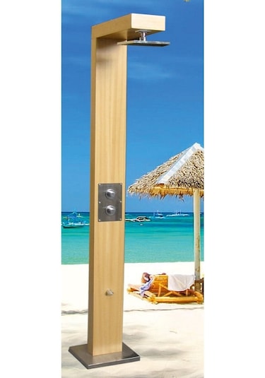 İreko Ağacı Ahşap Açık Alan Havuz Duş Sistemi