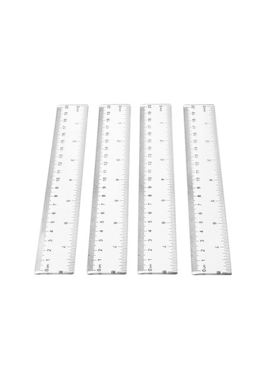 Kosona 20cm Plastik Şeffaf Cetvel, Çizim Ve Tasarım İçin Öğrenci Stüdyo Gereci