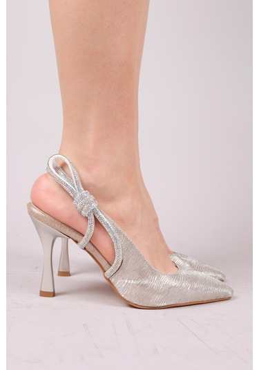 Lowell Yanı Fiyonklu Stiletto Gold-8326 Gold