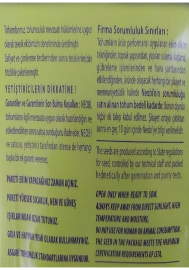 Pazı Sebze Tohumu 20 GR