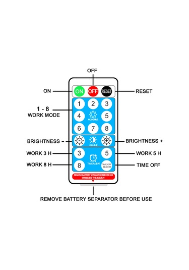 Lemestar 50 Led Renkli Güneş Enerjili Işık Süreci, 7 Metre Uzunlukta, Uzaktan Kumandalı, 8 Mod, Ip65 Su Geçirmez, Dış Mekan Dekorasyonu Çok Renkli