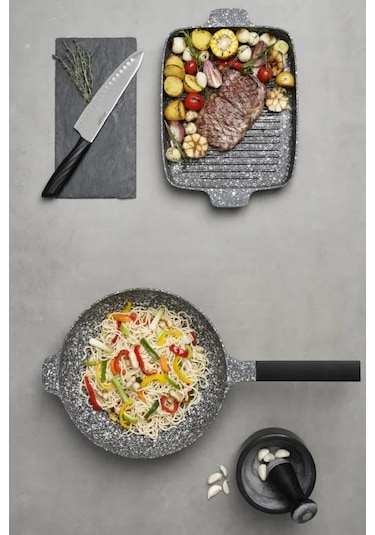 Emsan Perge Döküm Wok Tava 30 CM