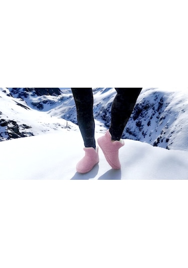 Ortopedik Yumuşacık Kışlık Hafif Taban Ev Botu Ve Pandufu PEMBE