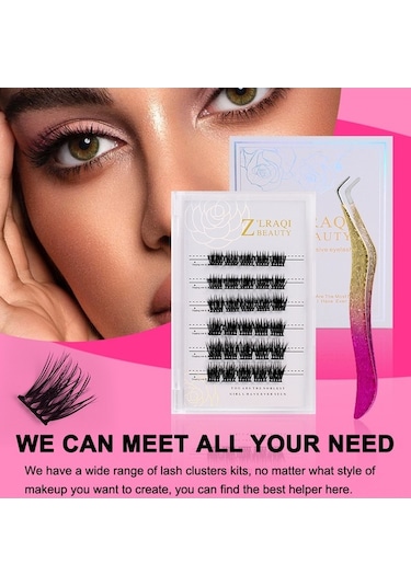 Pazly Z'lraqı Doğal Hacimli Kirpikler 10+12+14mm 30 Adet+pençe Hediye Sahte Vizon Gümüş