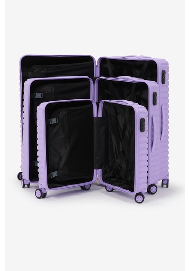 3'lü Set Silikon Kırılmaz Pp Unisex Lila Valiz Pwvlz005 Lila