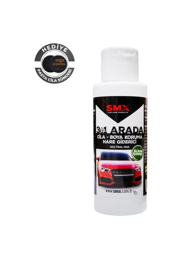 3'ü 1 Arada Cila Boya Koruma Hare Giderici 100ml + Cila Süngeri