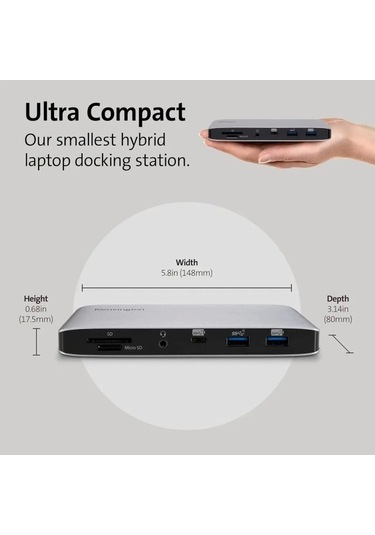 Kensington Sd2480t Thunderbolt 3 Ve Usb-c Çift 4k Bağlantı İstasyonu