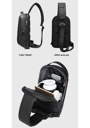 Yeni Gelen Erkek Göğüs Çantası Haberci Çantası Sırt Çantası Gri
