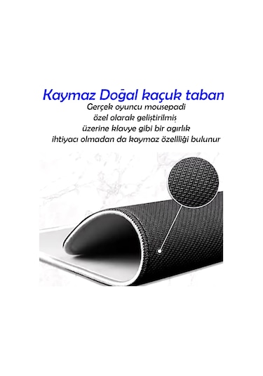 Star Wars Oyun Gaming Klavye Mouse Pad Kaymaz Taban Kenarları Dikişli Su Geçirmez Masa Matı 70x30 Cm