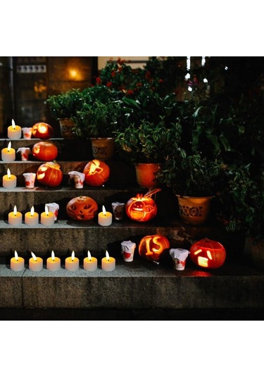 Sıcak Beyaz 12 Adet/takım Alevsiz Led Mumlar Yanıp Sönen Işıklar Doğum Günü Düğün Parti Elektrikli Mumlar Noel Masa Dekorasyon Işık Xyz