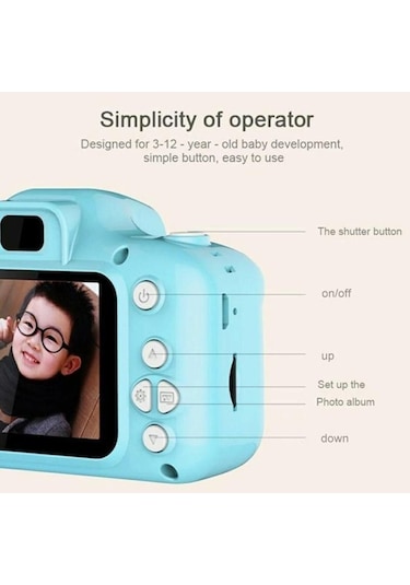 Torima 2.0" 1080P HD Çocuk Kamera Dijital Fotoğraf Makinesi