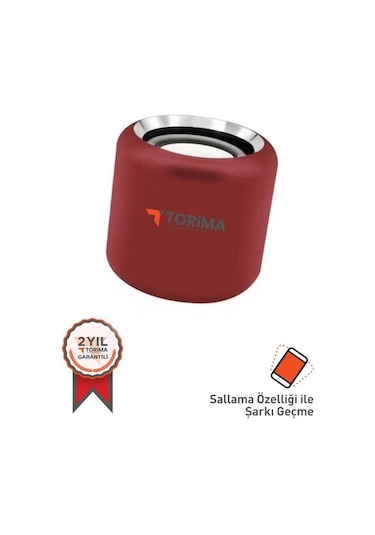 Torima D12 Taşınabilir Kablosuz Bluetooth Hoparlör Kırmızı