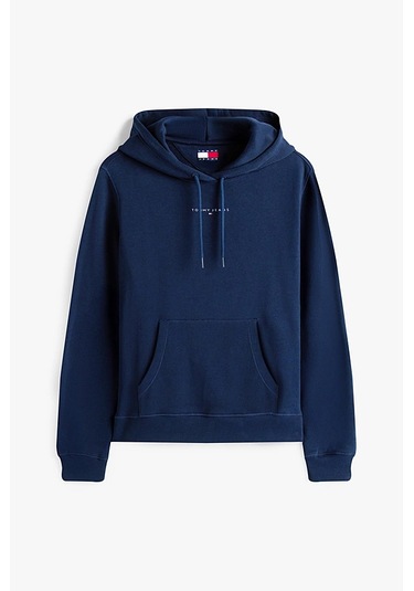 Kadın Regular Fit Kapüşonlu Kanguru Cepli Sweatshirt - Lacivert Dark Night Navy