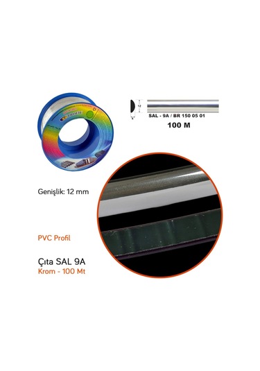 Carub Çıta SAL 9A 12 mm x 100 Mt Krom BR1500501