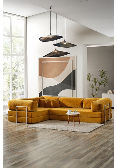 Legom Lucas Aktivite Koltuğu Yatak Olabilen Çok Amaçlı Kanepe L Koltuk Hardal Hardal