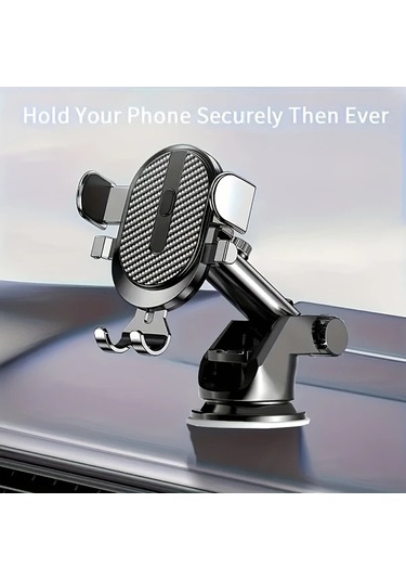 Chenkestoreone Siyah Otomobil Telefon Tutucu Katlanır Döner Güvenli Navigasyon Otomatik Kilitli