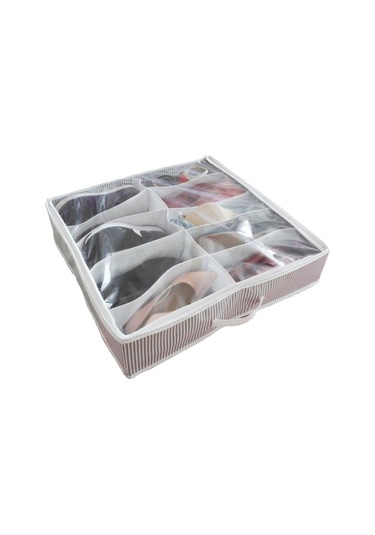 Alas 4'Lü Yeni Sezon Nano Teknoloji Kumaş Ayakkabı Saklama Çantası Seti(10 Gözlü)