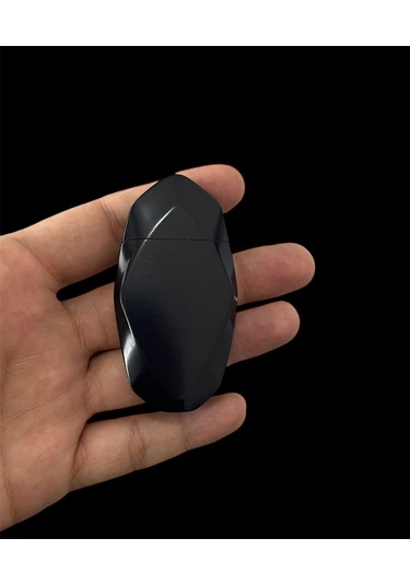 Siyah Elmas Kesim Pürmüzlü Gazlı Çakmak 109395 Siyah