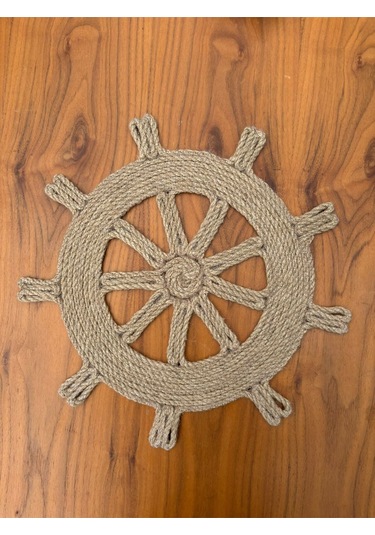 Rustik Tarz Jüt İp Dümen Model Amerikan Servis El Yapımı, Leke Tutmaz Sofra Aksesuarı Natural