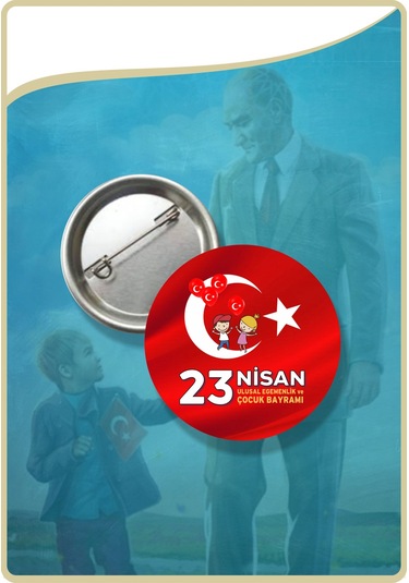 23 Nisan Rozet Seti -07 Toplam 10 Parça Çok Renkli