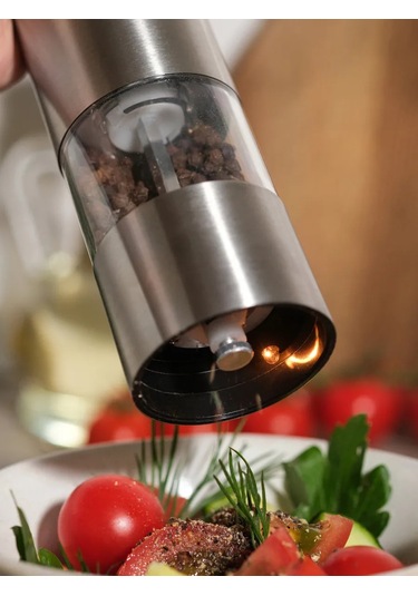 Evıe Elektrikli Baharat Ve Tuz Değirmeni 203440539 Gümüş