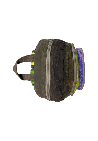 Kaliteli Vintage Disayn Sırt Gezi Çantası New Patchwork 5017 Yeşil