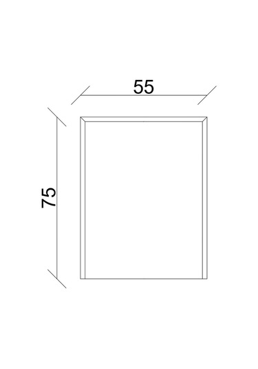 Aras Aynalı Üst Dolap Antrasit/Atlantik Çam 55X75X15 Cm Antrasit - Atlantik Çam