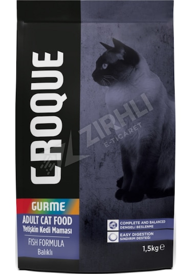 Croque Gurme Balıklı Yetişkin Kedi Maması 1.5 Kg