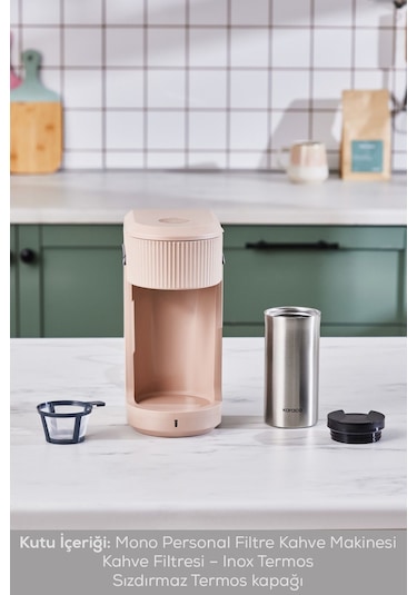Karaca Mono Personal Filtre Kahve Makinesi + İnox Kişisel Termos