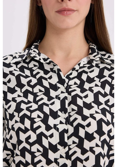 DeFacto Regular Fit Baskılı Uzun Kollu Gömlek I8266AZ25SPBK81