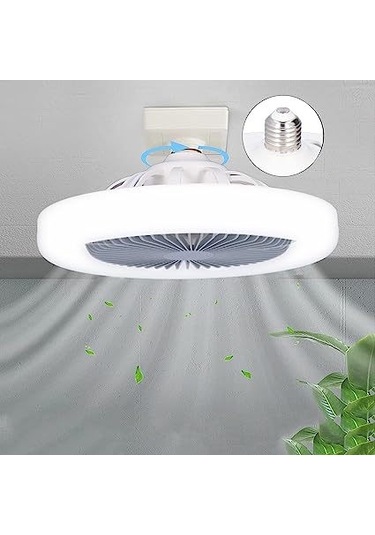 Youtek Akıllı Tavan Fanı Lambası - 4w Sessiz Fan + 30w Led Işık, 3 Hızlı, 3000k-6000k Renk Sıcaklığı, Uzaktan Kumanda, E27/e26 Kolay Kurulum