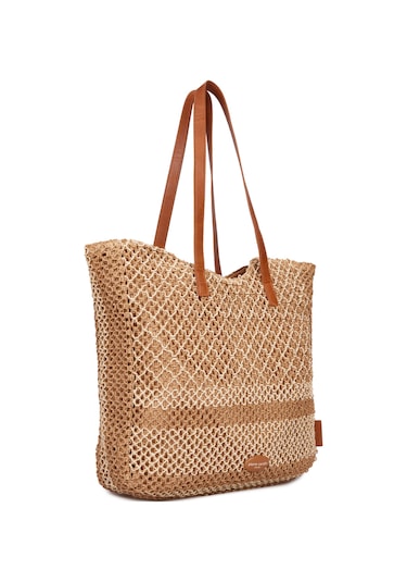 Pierre Cardin Kadın Hasır Omuz Çantası 05pc25y1502 Naturel