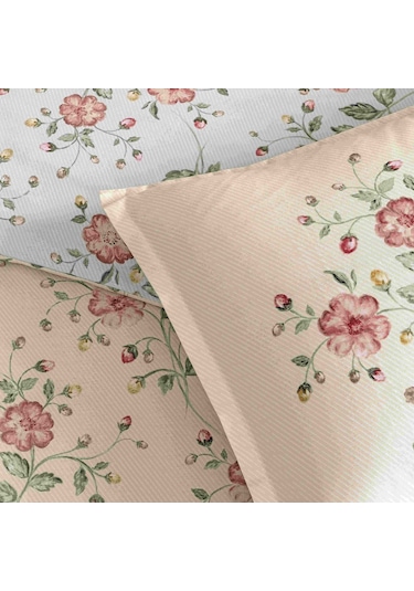 Linens Sc Allday Fleur Nevresim Takımı Çift Kişilik Krem Krem