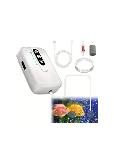 Willowhaven 2200mah Taşınabilir Usb Şarjlı Oksijen Pompası - Akvaryum Ve Balıkçılık