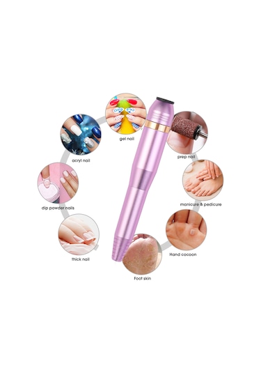 Yifomall "taşınabilir Profesyonel Tırnak Freze Makinesi - 16000 Rpm, 6 Uçlu, Usb Şarjlı"