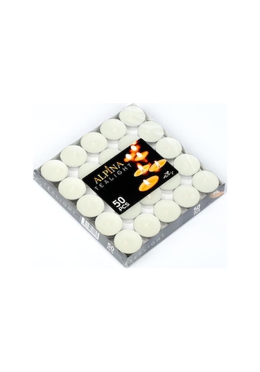 Horeca Tealight Mum 12 Gr X 50 5 Saat Ve Üzeri Yanış Süresi Beyaz