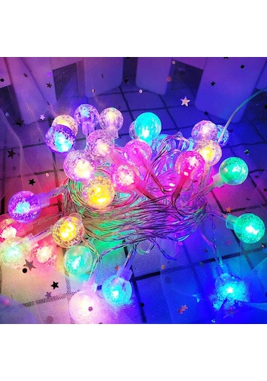 Vıp Kalite Renkli Kristal Top Led Işık Crystal Led Light Ball Yılbaşı Ağacı Işığı Renkli Noel Işığı Çok Renkli
