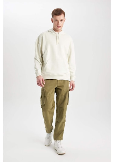 DeFacto Pantolon Wide Leg Fit Geniş Kalıp Normal Bel Geniş Paça Kargo Cepli B1915AX24SPKH262