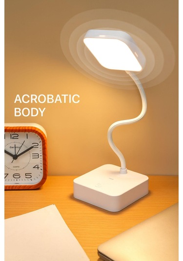 Petrıx 1954 Şarjlı Dımerlı 20 Led 3 Renk Masa Lambası Beyaz