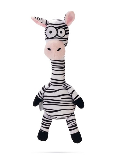 Beeztees Köpek Oyuncağı, Sesli, Zebra, Peluş, Siyah/beyaz, 33x10x9cm