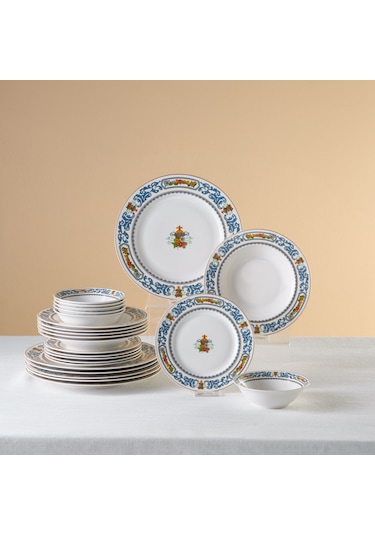 Karaca Forever Bone Vase 24 Parça 6 Kişilik Yemek Takımı Renkli