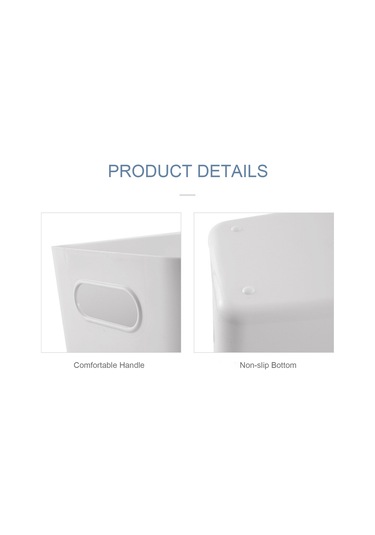 Monyee Küçük Boy Gri Pp Malzeme Ev Ofis Çeşitli Eşya Saklama Sepeti Taşınabilir Kollü Yığılabilir Organizer Gri