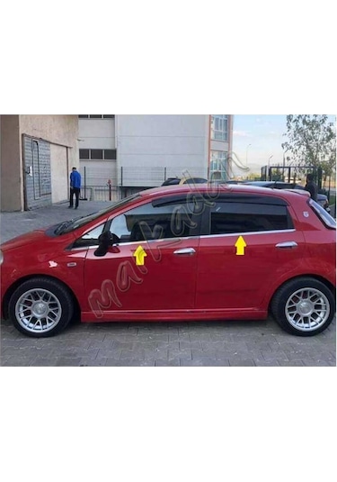 Fiat Grande Punto Krom Cam Çıtası 2005 Sonrası 6 Parça  Paslanmaz